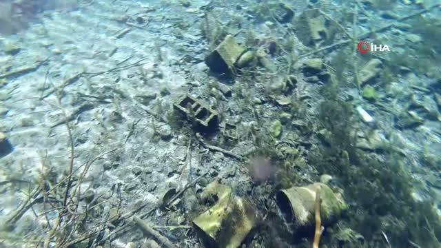 Antalya'nın içme suyu kaynaklarından Kırkgöz Göleti'nde şoke eden kirlilik görüntüleri