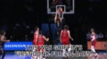 Griffin dunks on winning debut for Nets