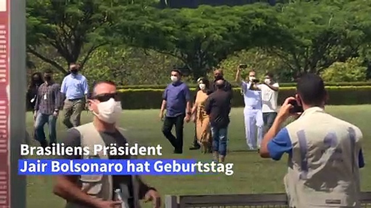 Bolsonaro - mit Maske am Geburtstag