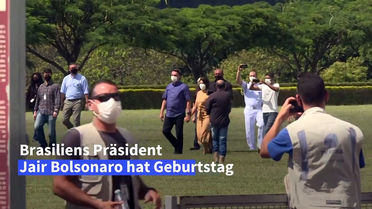 Bolsonaro - mit Maske am Geburtstag