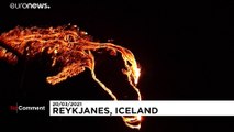 İzlanda'da bir yanardağ 781 yıl sonra lav püskürtmeye başladı