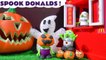 Spooky McDonalds with Disney Cars McQueen plus DC Comics and Marvel Avengers and the Funlings in this Family Friendly Full Episode English Toy Story Halloween Video for Kids from Kid Friendly Family Channel Toy Trains 4U
