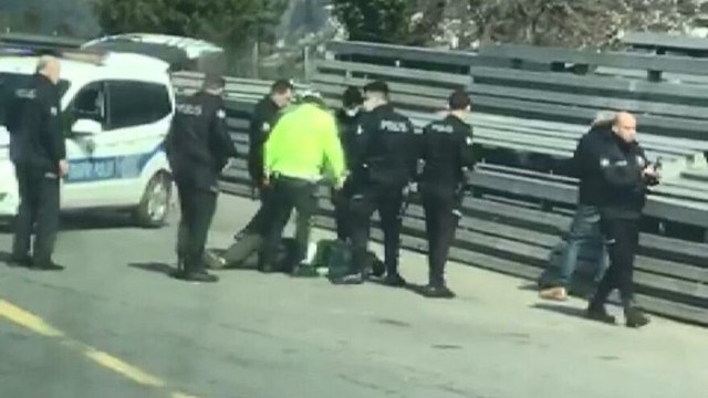 15 Temmuz Şehitler Köprüsü girişinde hareketli dakikalar