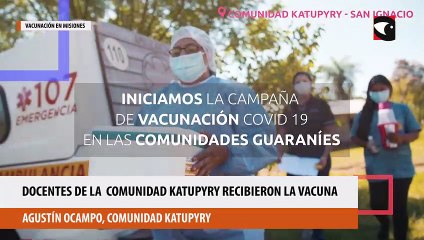 Docentes de la  comunidad katupyry recibieron la vacuna