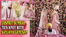 Jasprit Bumrah got married to TV sports presenter Sanjana Ganesan