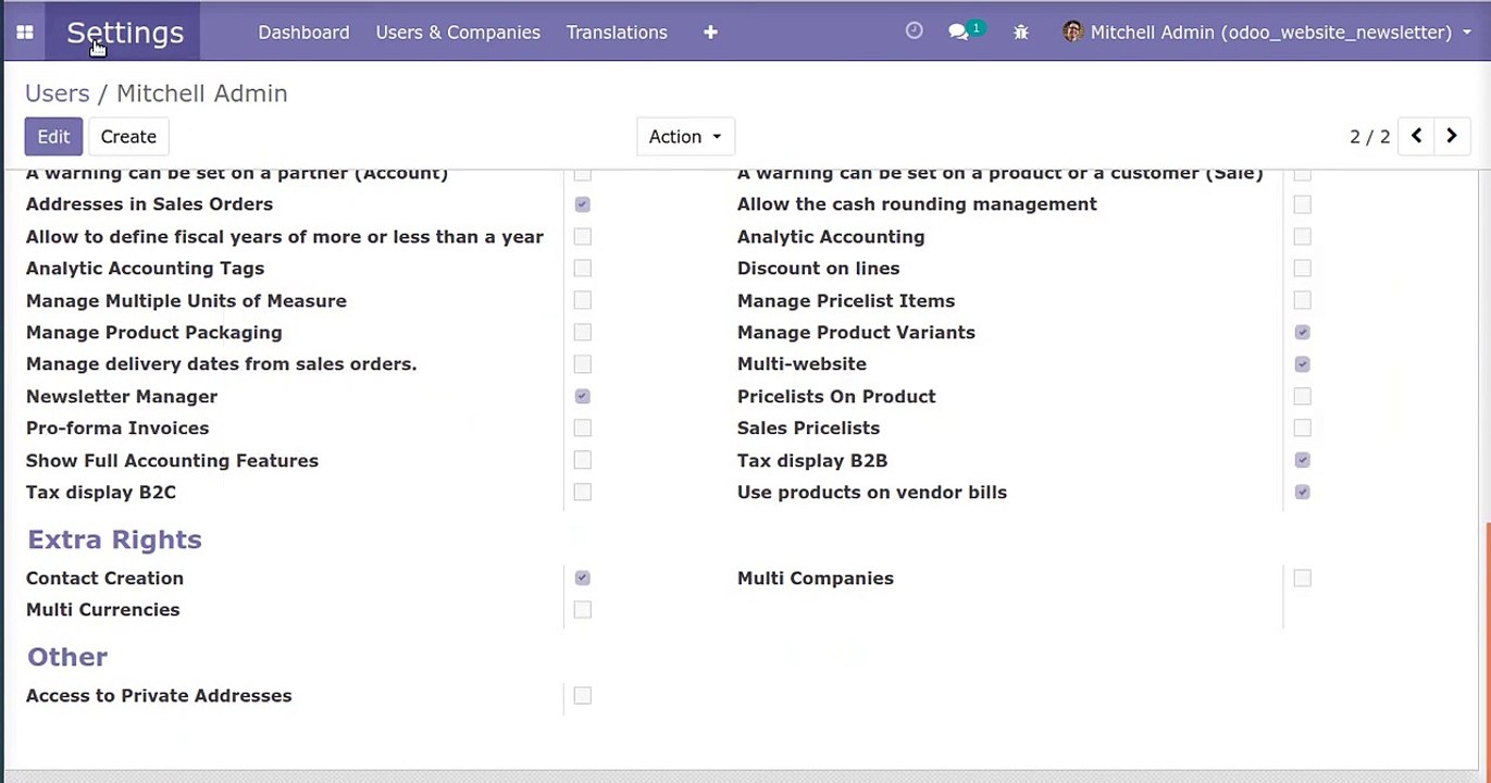 Website Newsletter | Email marketing | Ecommerce Store | Odoo Apps Feature