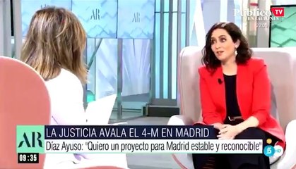 Ayuso, a Ana Rosa: "Si te llaman fascista estás en el lado bueno de la historia"