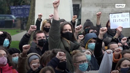 Protests outside NSY in London after Sarah Everard vigil scandal