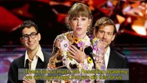 Taylor Swift Shouts Out Boyfriend Joe Alwyn While Accepting 2021 Grammy Award for Album of the Year