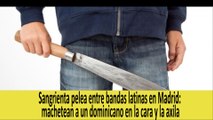 Sangrienta pelea entre bandas latinas en Madrid: machetean a un dominicano en la cara