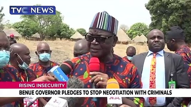 Benue State governor, Samuel Ortom pledges to stop negotiation with criminals
