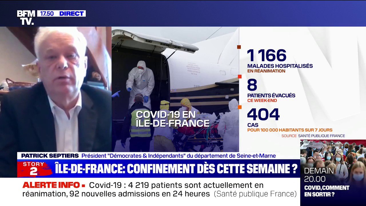 Covid-19: le président du département de Seine-et-Marne craint être obligé de devoir "passer à des mesures plus contraignantes"