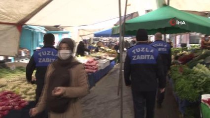 Tuzla'da korona virüs denetimleri devam ediyor