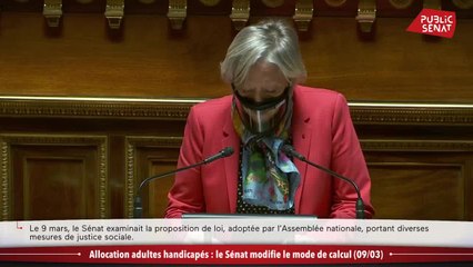 Allocation adultes handicapés : le Sénat modifie le mode de calcul - En séance (15/03/2021)