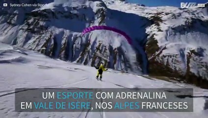 "Speeriding": parapente e esqui em um único esporte alucinante