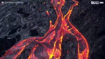 Drone filma rios de lava do vulcão Kilauea