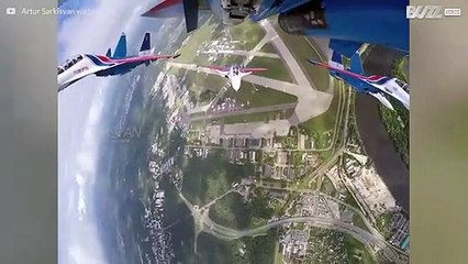 Acrobacias de um jato filmadas por Go Pro