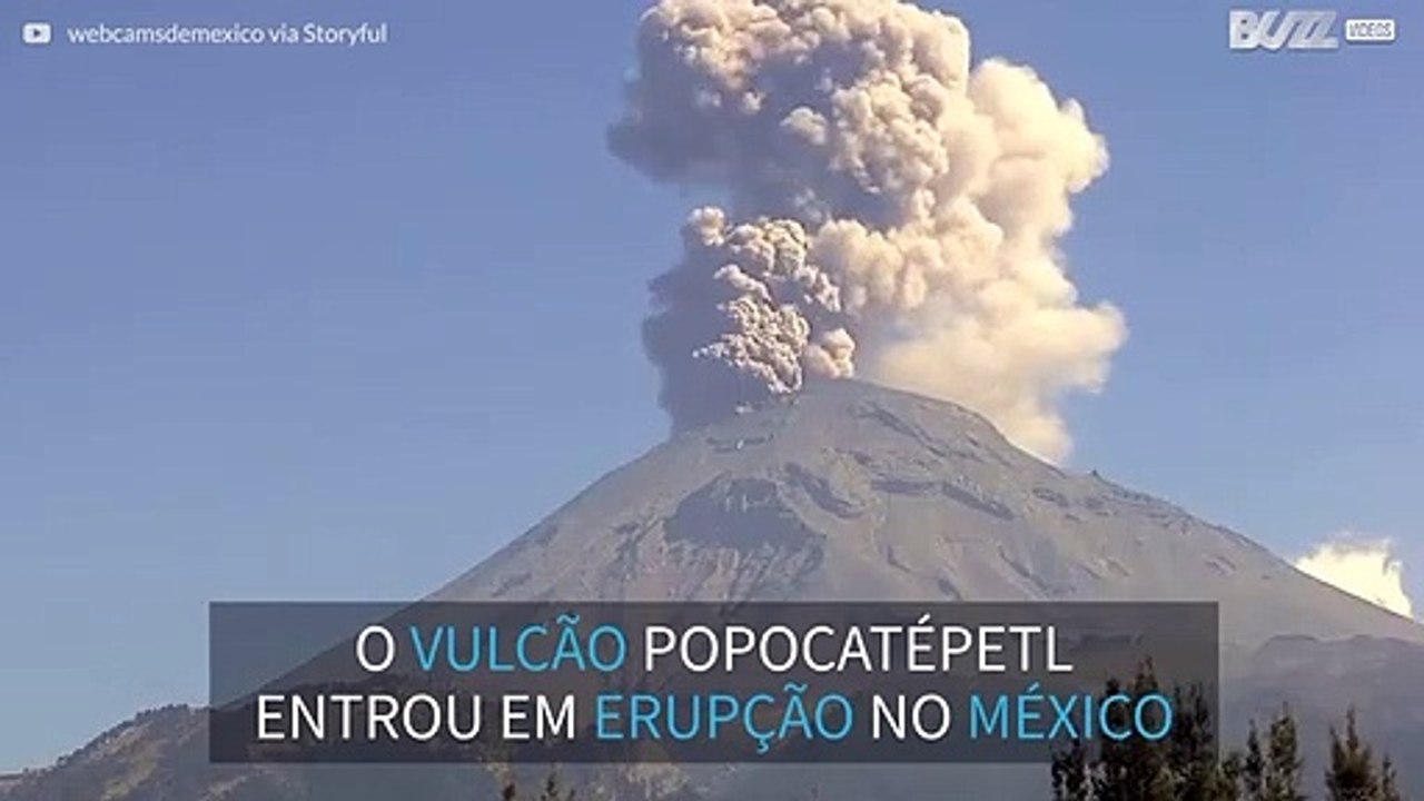 Vulcão Popocatépetl entra em erupção no México