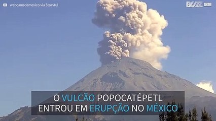 Vulcão Popocatépetl entra em erupção no México