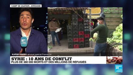 10 ans de guerre en Syrie : en Jordanie, l'immense camp de Zaatari accueille les réfugiés syriens