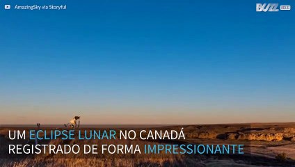 Impressionante imagens de eclipse lunar no Canadá
