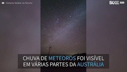 Chuva de meteoros visível na Austrália