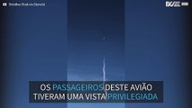Passageiros da Delta filmam lançamento do foguete Falcon Heavy