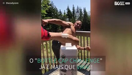 Uma nova maneira de fazer o "bottle cap challenge"!