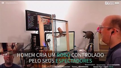 Homem cria robô que lança bolas de ping pong ao vivo!