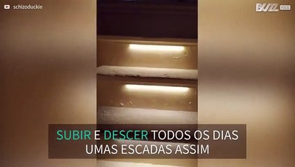 Escadas interativas filmadas em casa privada na Holanda