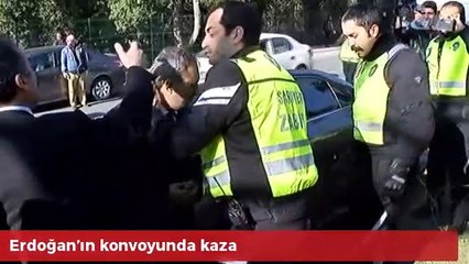 Erdoğan'ın konvoyunda kaza!