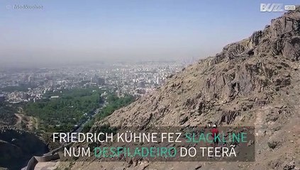 Descoberto um paraíso para slackline: nas montanhas do Teerã