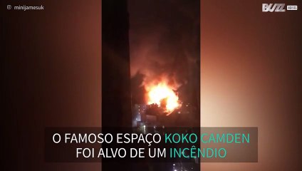 KOKO Camden destruído em impressionante incêndio