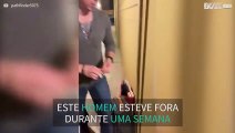 Cães expressam alegria com retorno a casa do dono