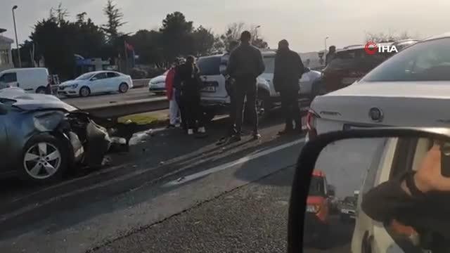 Son dakika haberleri | Silivri'de zincirleme kaza: 2 ağır yaralı