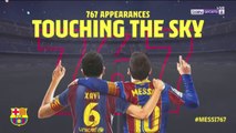 Messi reaches Xavi appearance milestone for Barcelona