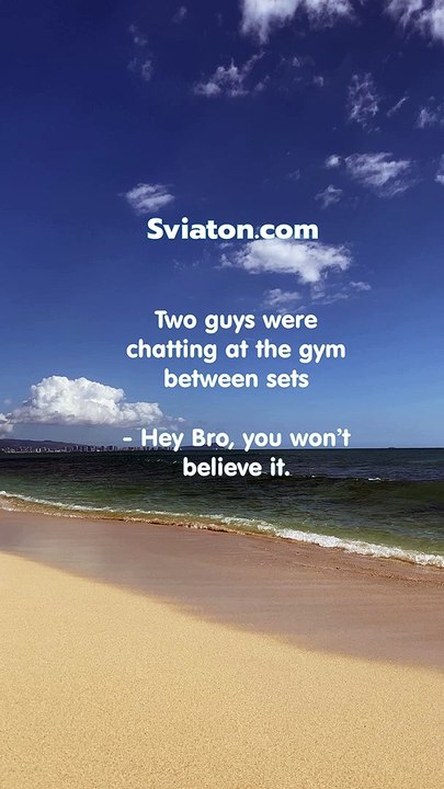 Gym quick joke. Two Bros chatting in a Gym