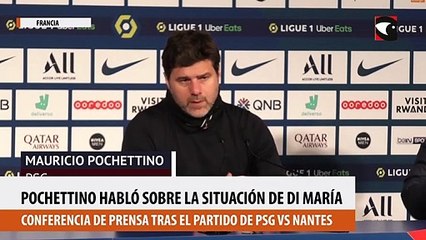 Pochettino habló sobre la situación de Di María.