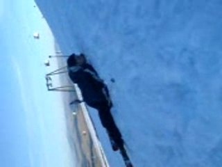 mauvaise réception à ski de julien