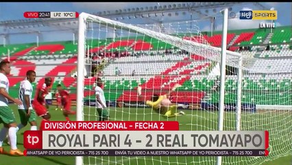 Royal Pari vence sin complicaciones a Real Tomayapo
