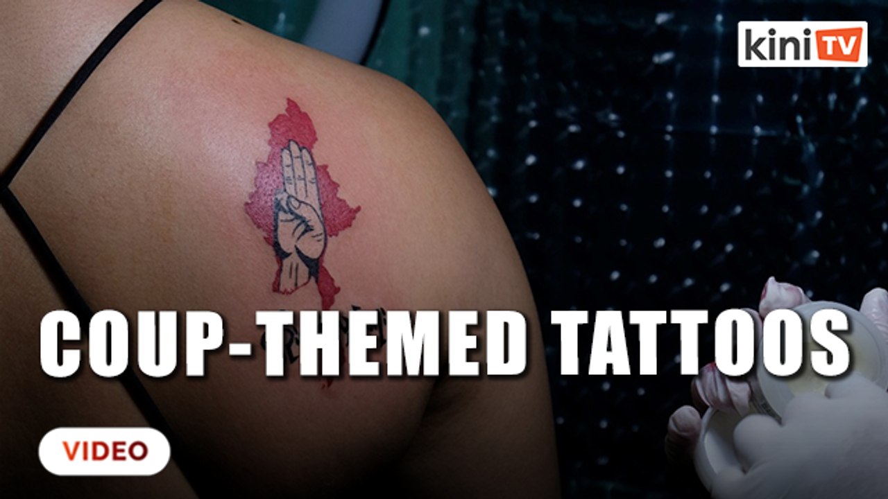 Myanmar protesters express despair with tattoos