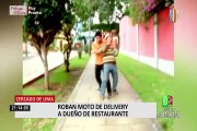 Cercado de Lima: roban moto de delivery a joven emprendedor