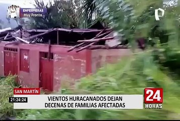 San Martín: vientos huracanados dejan decenas de familias afectadas