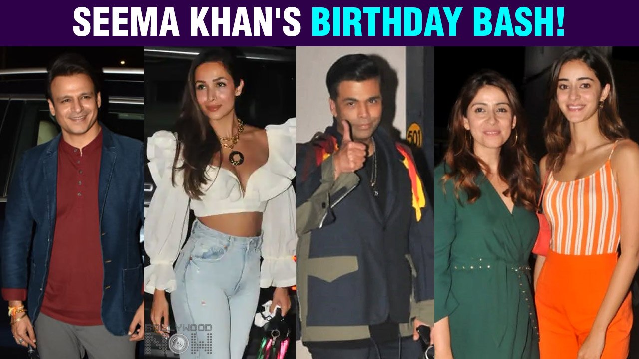 Malaika Arora With Son, Ananya Panday, Vivek Oberoi| Stars At Seema Khan Birthday Bash