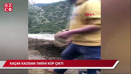 Kaçak kazıdan tarihi küp çıktı