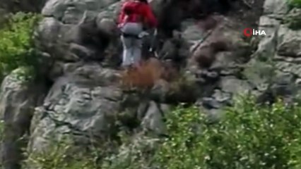 AKUT’tan 5 saatlik keçi kurtarma operasyonu