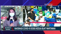 Menkominfo Tinjau Vaksinasi Covid-19 Wartawan di Hall A Basket GBK