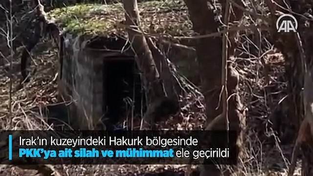 Irak'ın kuzeyindeki Hakurk bölgesinde PKK'ya ait silah ve mühimmat ele geçirildi