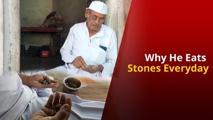 Meet The 80-Year-Old Man Who Eats 250gm Stones Everyday