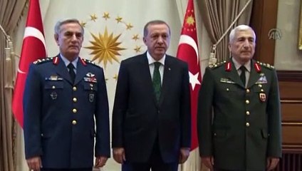 Komutanlardan Erdoğan'a veda ziyareti